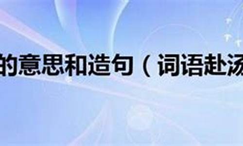 赴汤蹈火造句六年级水平_赴汤蹈火造句六年