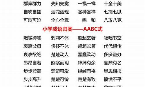 abac四字成语大全_abac四字成语大