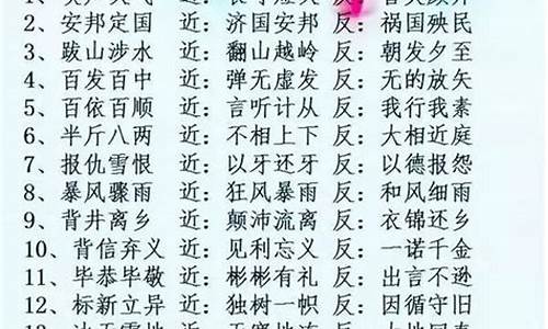 近义词的四字成语有哪些_含有近义词的四字