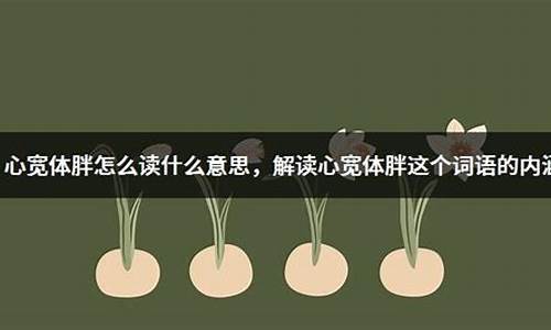 心宽体胖是什么意思_心宽体胖是什么意思呀