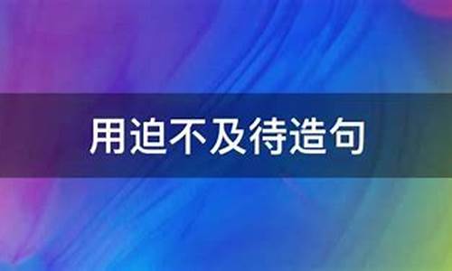 迫不及待造句简短短句_迫不及待造句20字