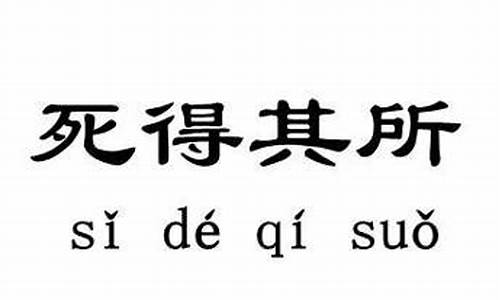 可以用死得其所这个词语形容的人物有哪些_用死得其所造句六年级