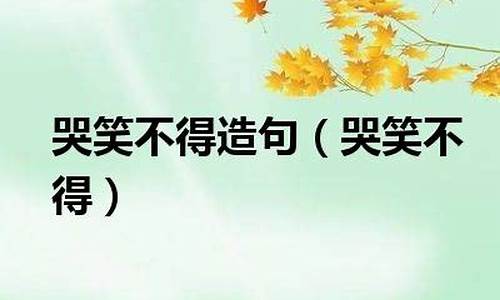 哭笑不得造句简单的句子短句_哭笑不得造句大全20字