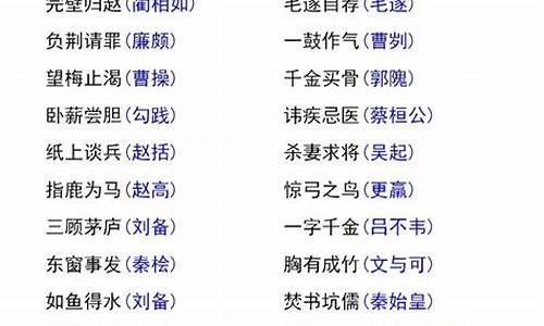 历史故事四字成语大全_历史故事四字成语大全100个